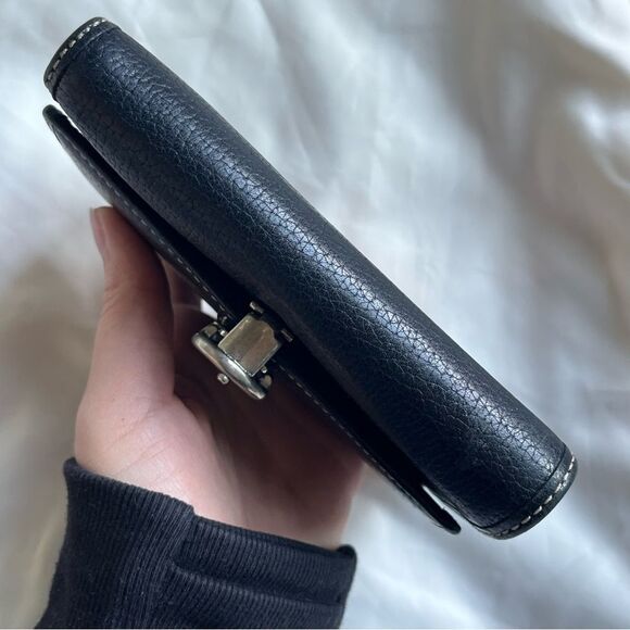 COACH Black Y2K Hampton Trifold Wallet Cardholder Bucket SoHo - Picture 8 of 9